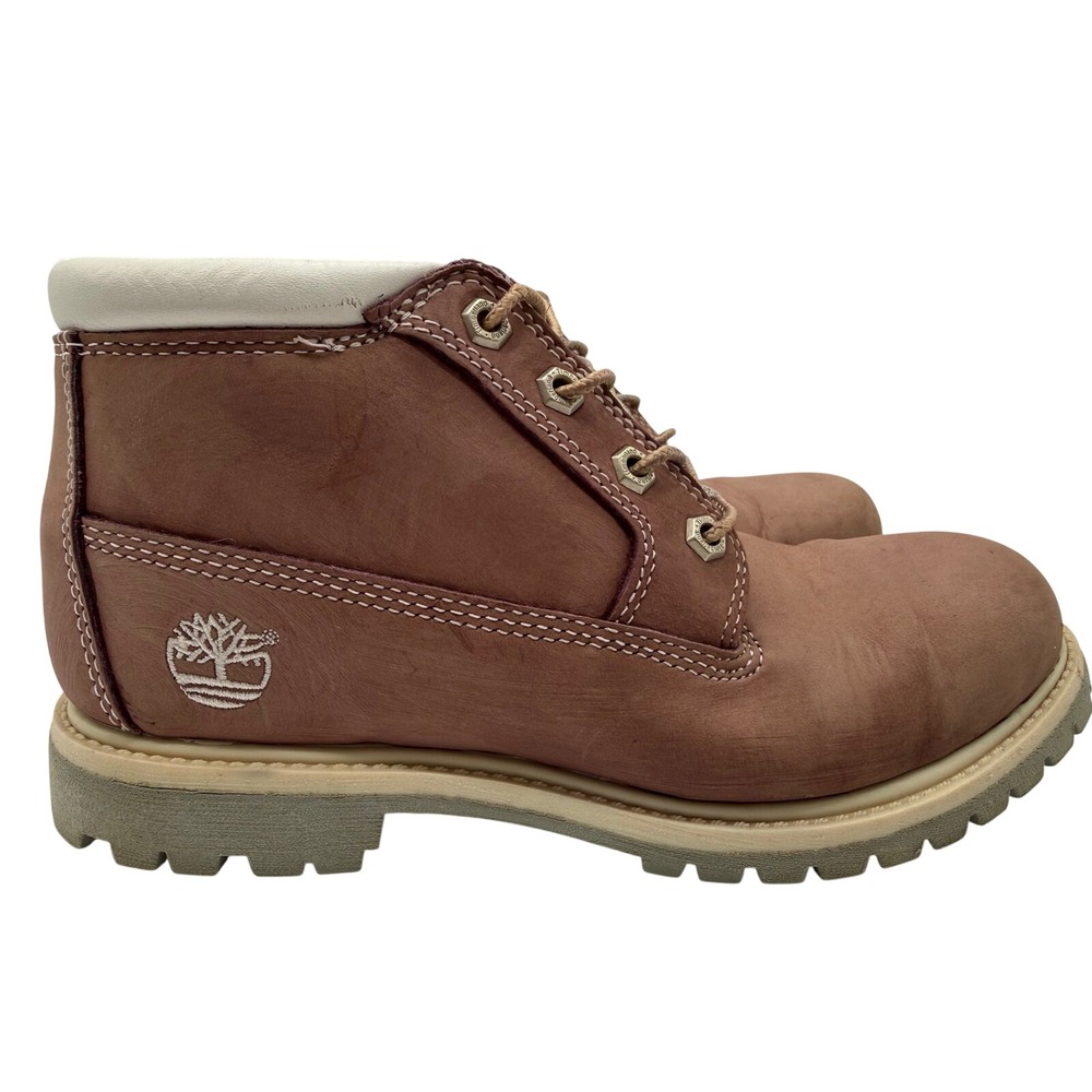 Timberland Nellie Chukka Boots Womens 8.5M dusty pink Waterproof Leather Good